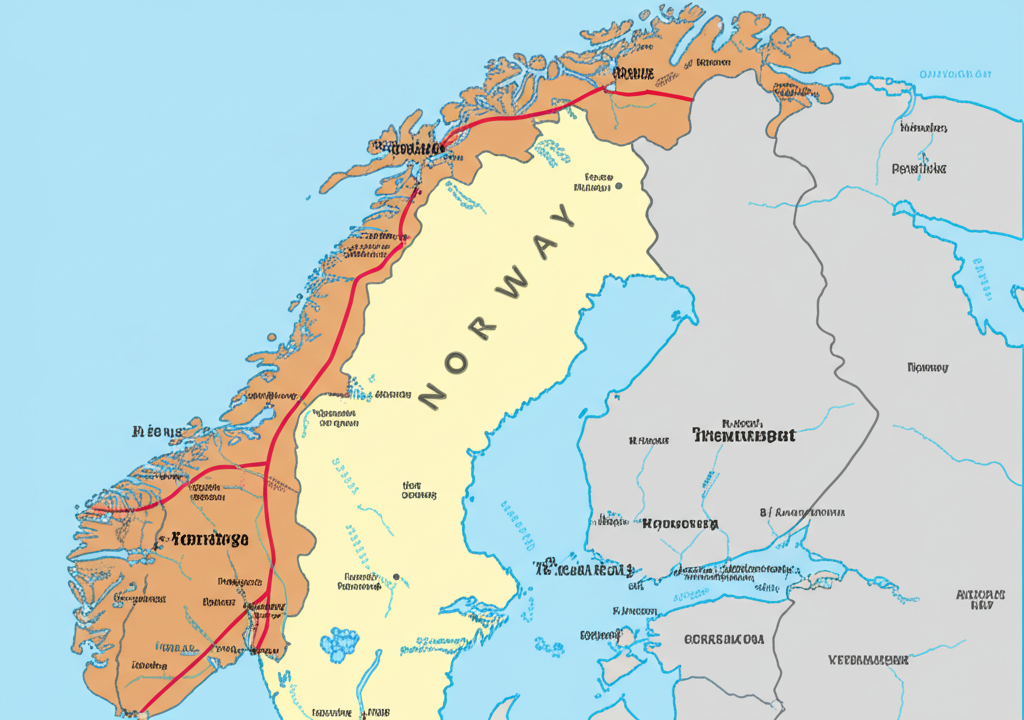 Kart over lokasjoner i Norge